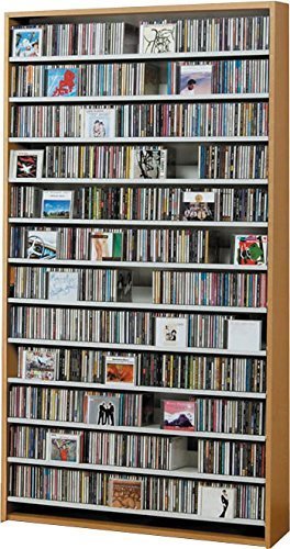 Amazon｜1284枚収納 CD屋さんのCD/DVDラック 幅109cm インデックス